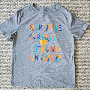 Cat & Jack Short Sleeve "Creative Curious Strong Unique" Graphic T-Shirt